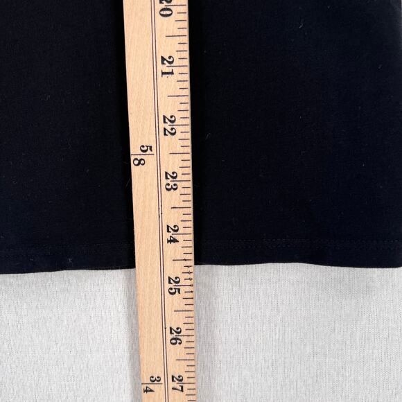 ENZA COSTA Detached Mockneck Top Womens Large Black Brushed Cotton Long Sleeve - Picture 16 of 16